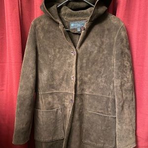 Kenneth Cole-Reaction Brown Leather Jacket-Large